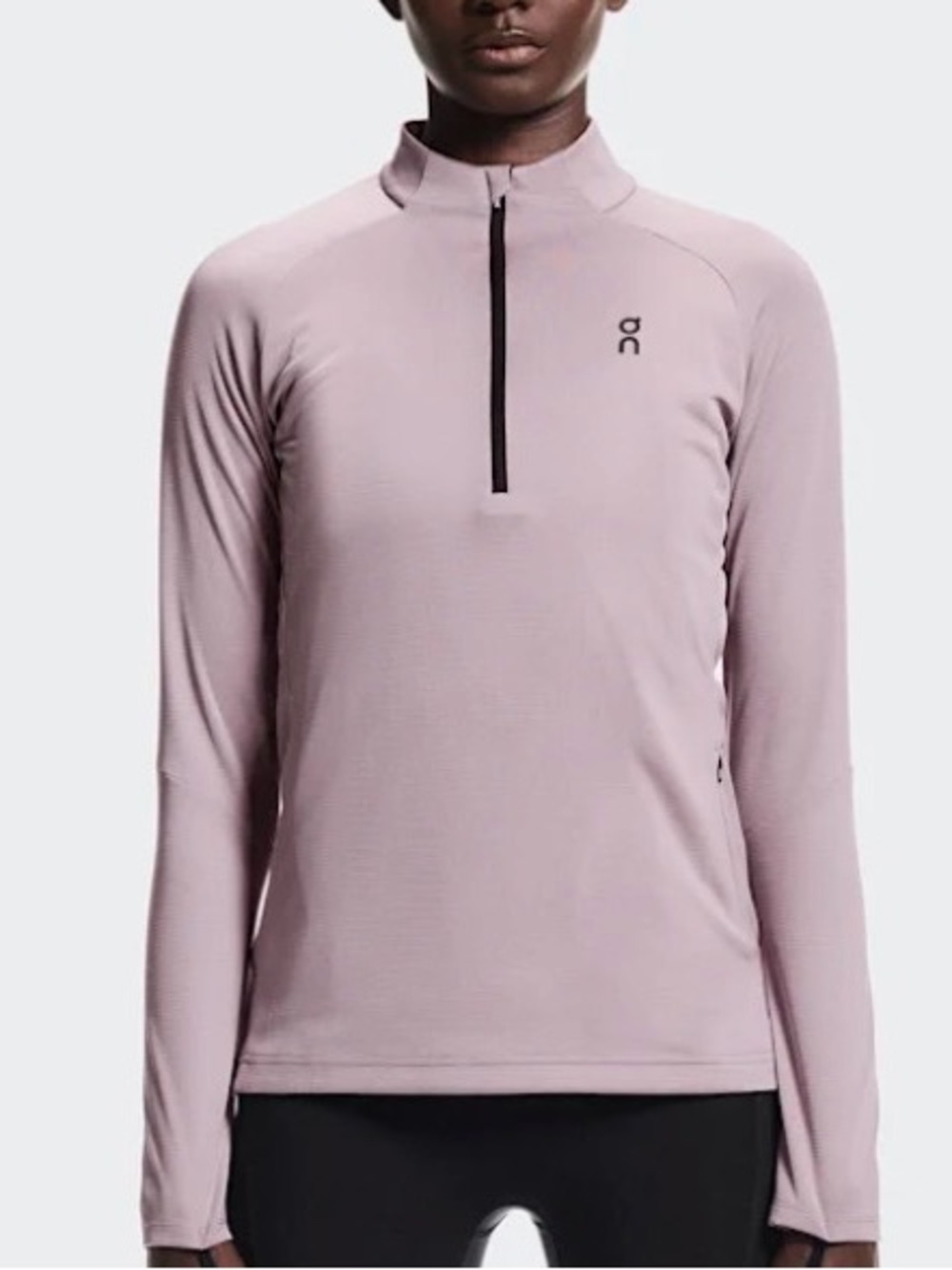 On Running Women's Long-Sleeve Half-Zip Top — Dusty Rose